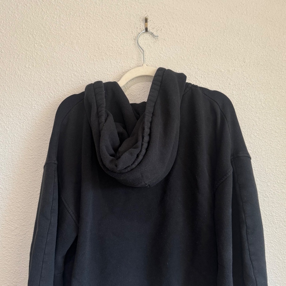 UGG RTW Black Fleece Lined Full Zip Hoodie Jacket Womens Size Medium Cozy Lounge - Picture 9 of 14